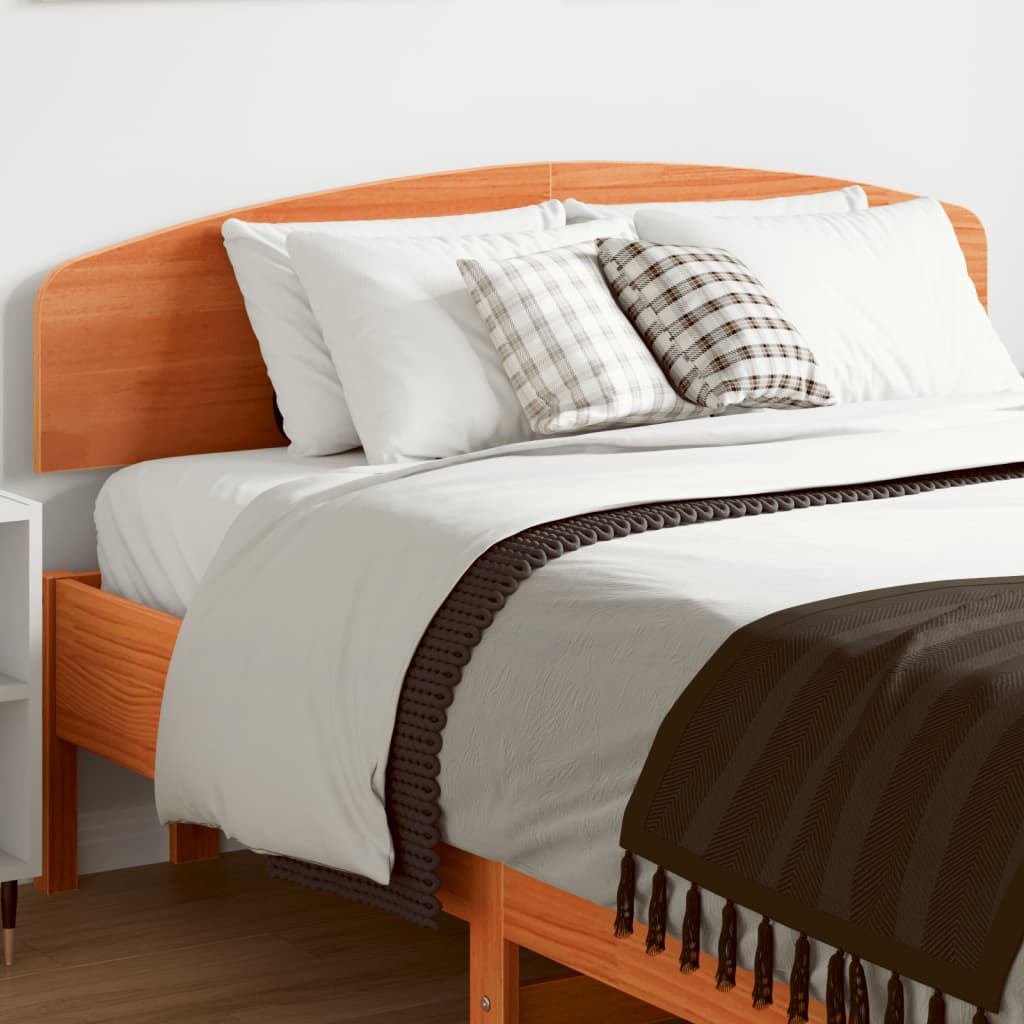 Headboard Wax Brown 135 cm Solid Wood Pine