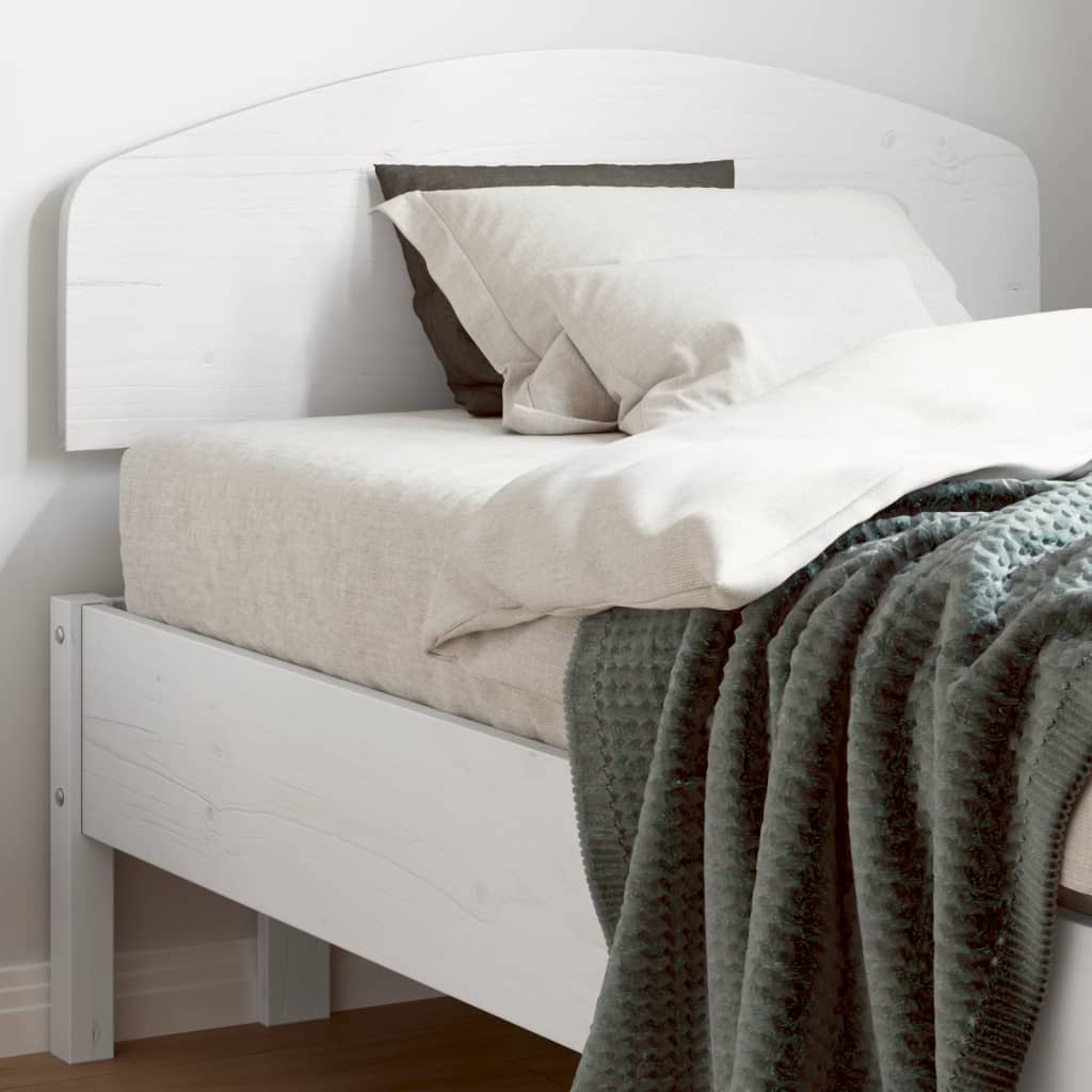 Headboard White 75 cm Solid Wood Pine