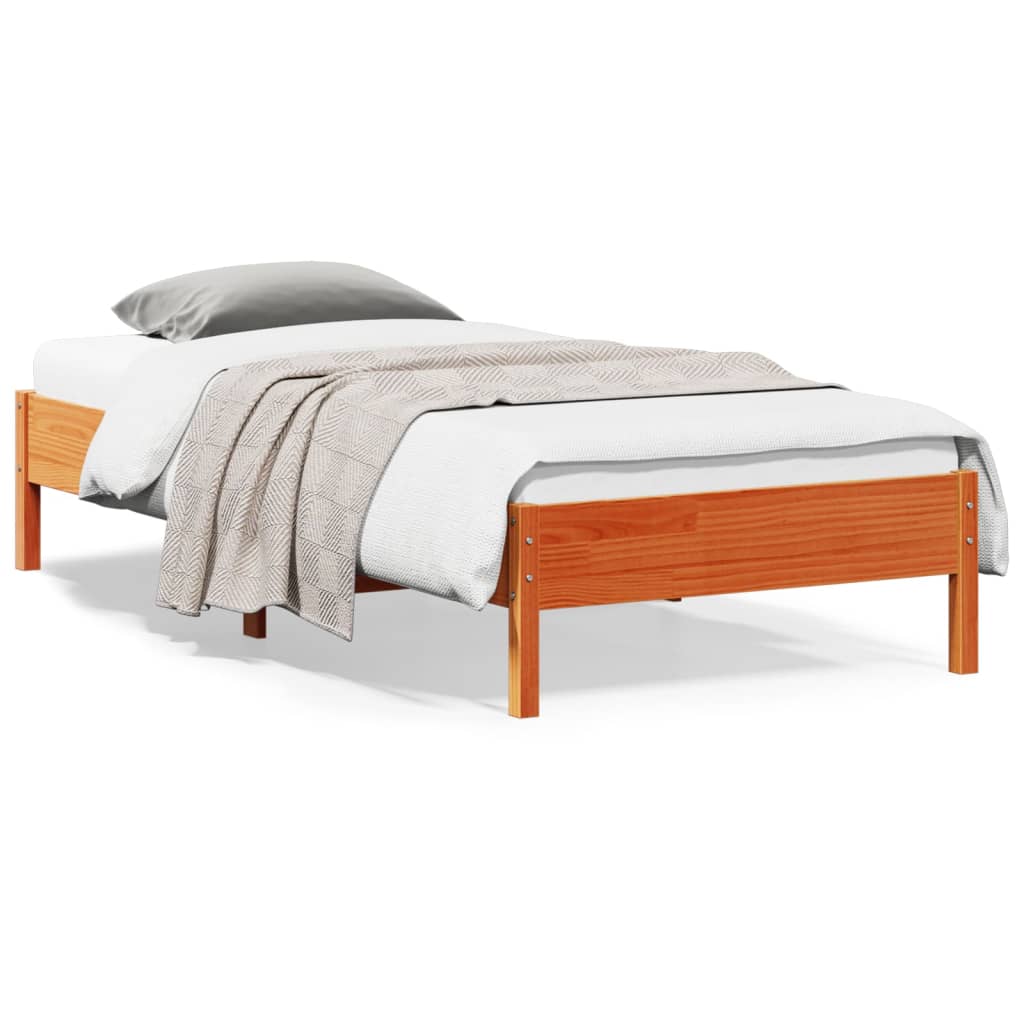 Bedframe Wax Brown 90x200cm Solid Wood Pine