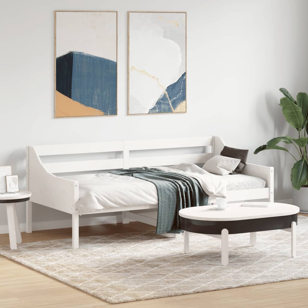 Daybed White 90x190cm Single Solid Wood Pine