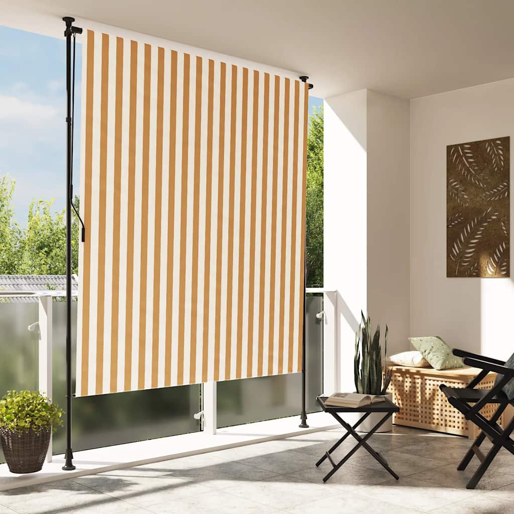GAHAL Outdoor Roller Blind and White 150x270 cm and Steel Fabric - Orange