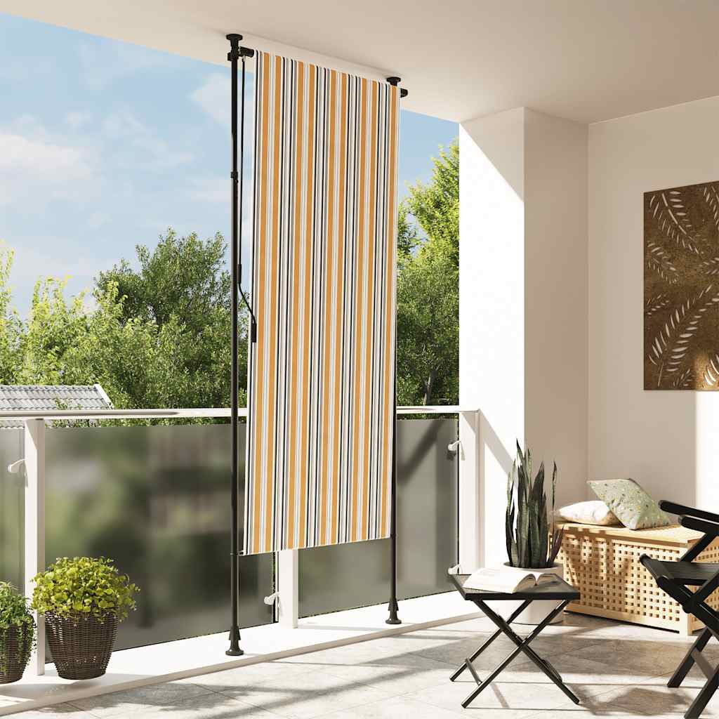 GAHAL Outdoor Roller Blind and White 100x270 cm and Steel Fabric - Yellow