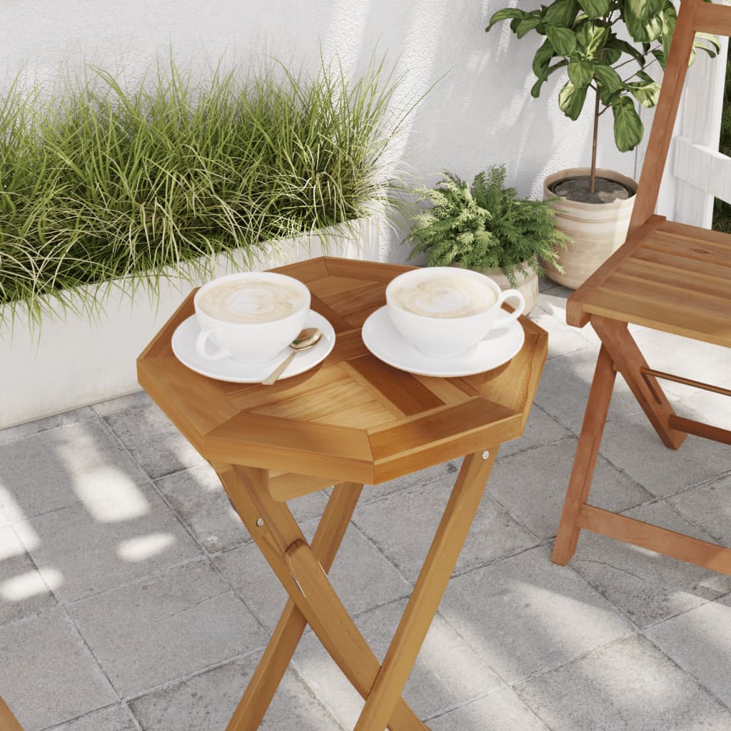 Table Top 40x40x2.5 cm Octagonal Solid Wood Teak