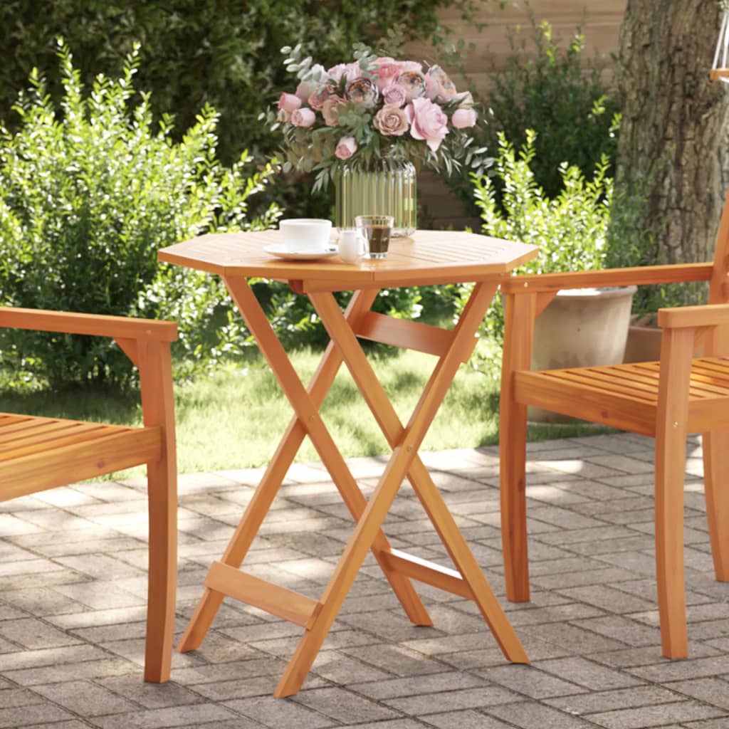 Folding Garden Table 70x75 cm Solid Wood Acacia