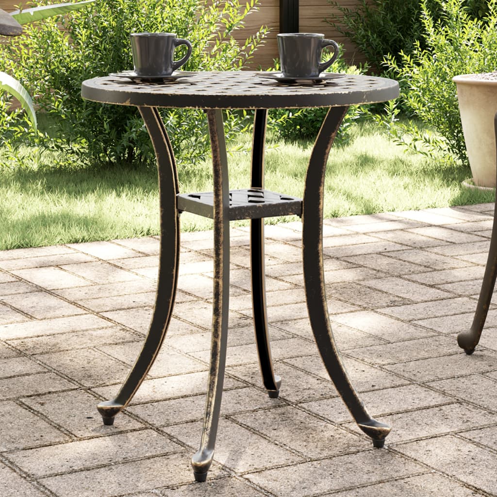Garden Table Bronze 48x53 cm Cast Aluminium