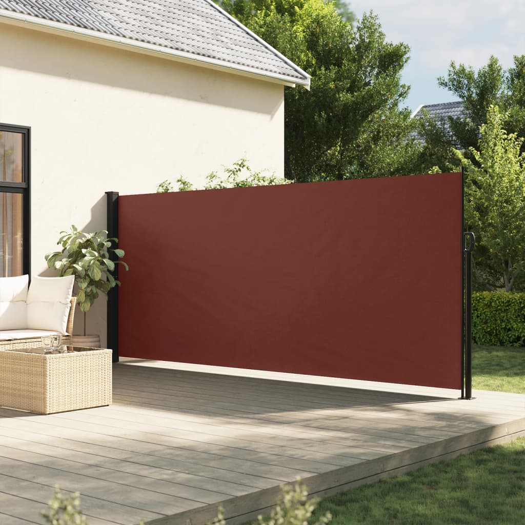 Retractable Side Awning Brown 160x300 cm