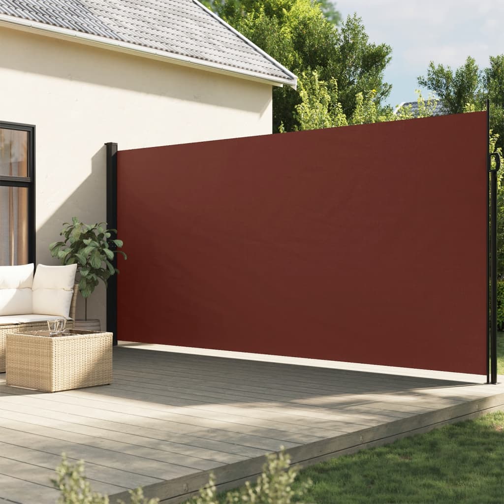 Retractable Side Awning Brown 200x500 cm
