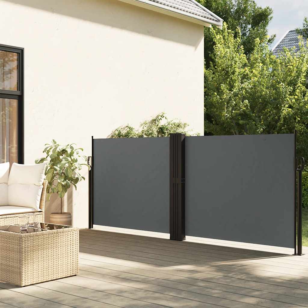 Retractable Side Awning Anthracite 100x1000 cm