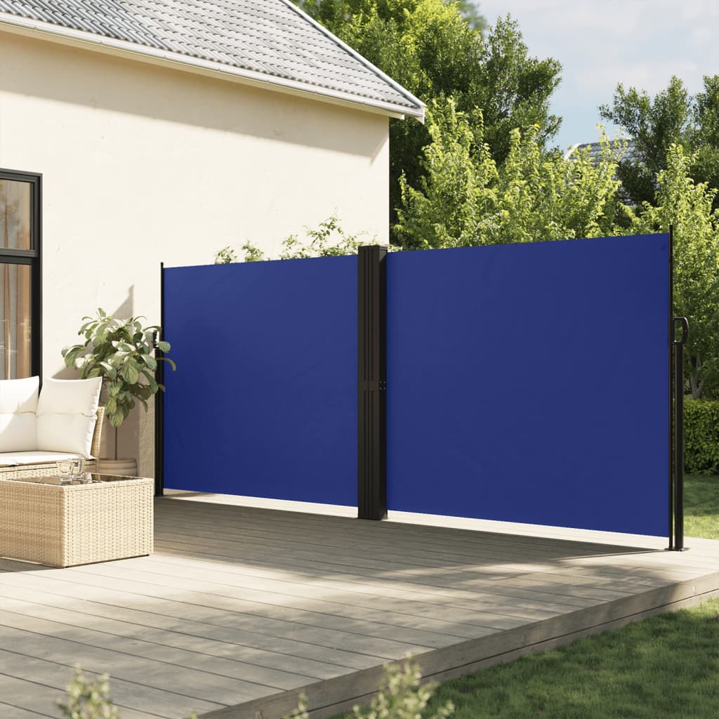 Retractable Side Awning Blue 160x1000cm