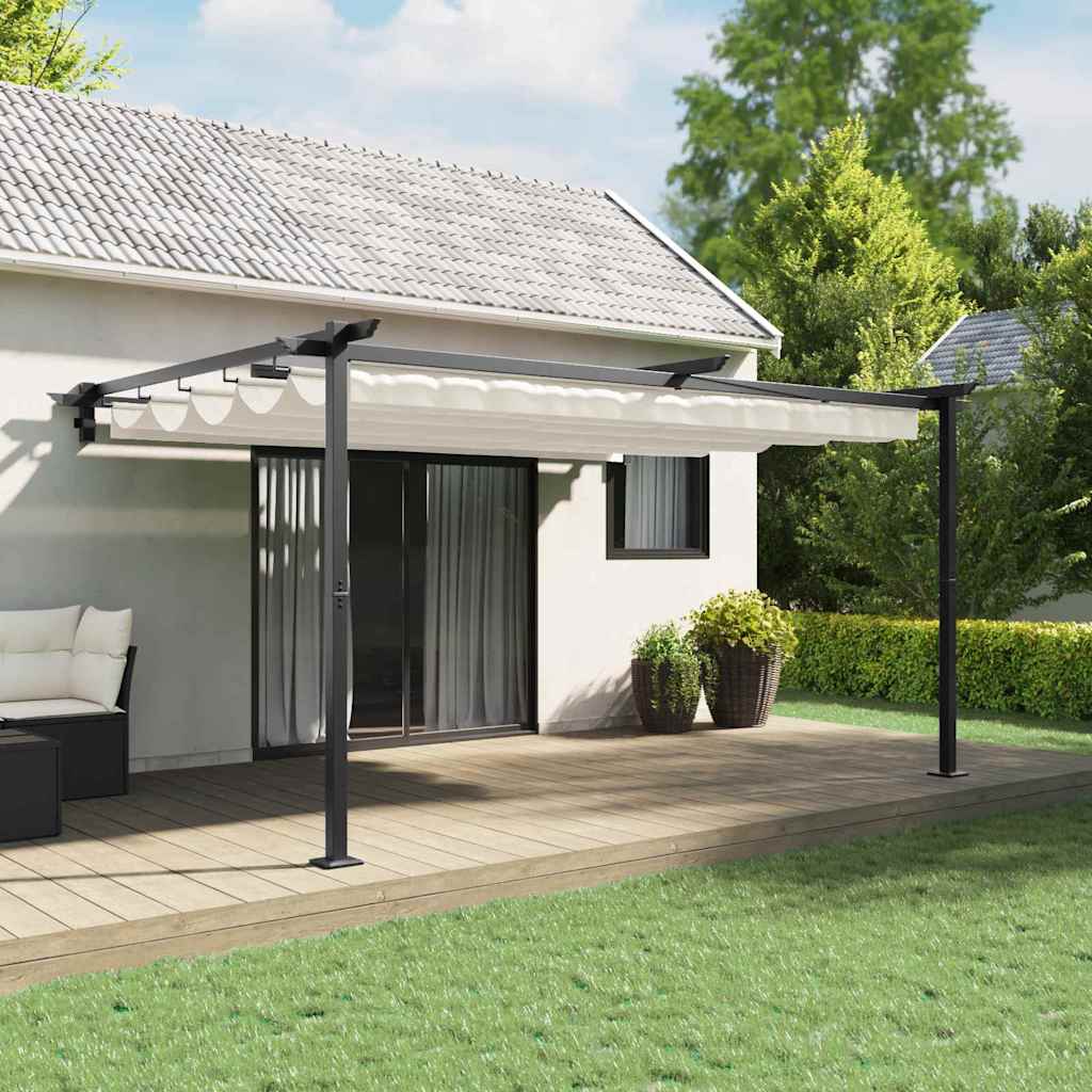 LUWOD Gazebo 400x300x200 cm Polyester - Cream