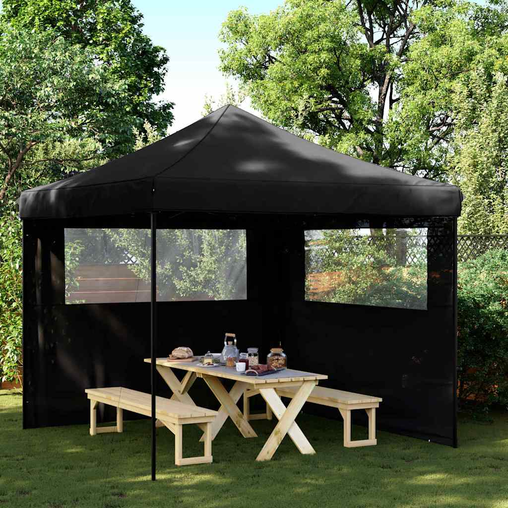 ARVFORD Foldable Party Tent Pop-Up with 2 Sidewalls - Black
