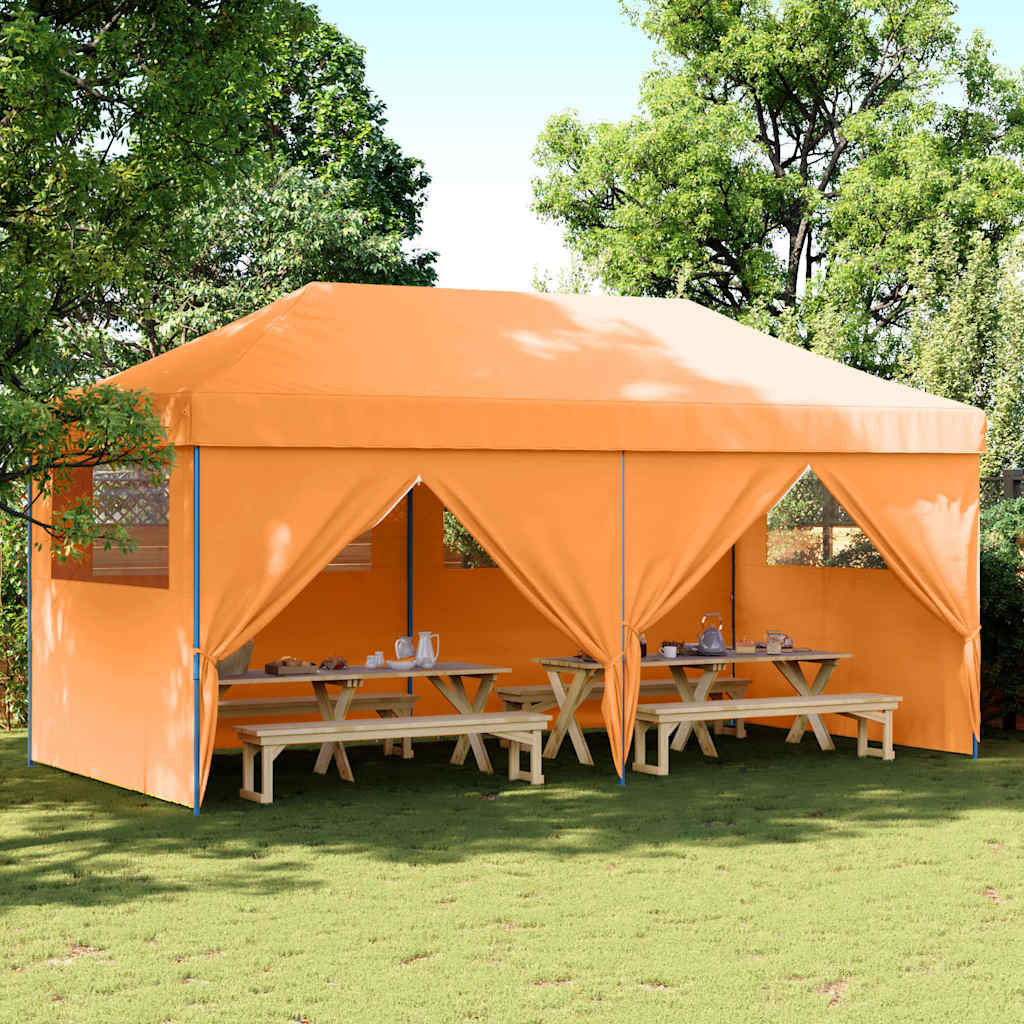 ARVFORD Foldable Party Tent Pop-Up with 4 Sidewalls - Orange