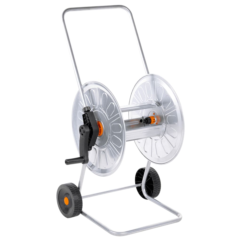 FAEBRO Hose Reel Cart for 80 m 1/2 Inch or 50 m 3/4 Inch Hose Steel