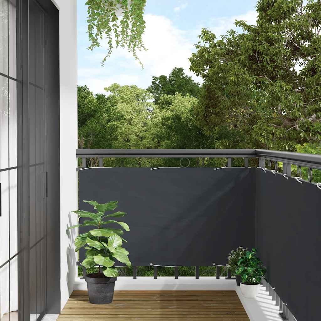 Balcony Privacy Screen Anthracite 400x75 cm PVC