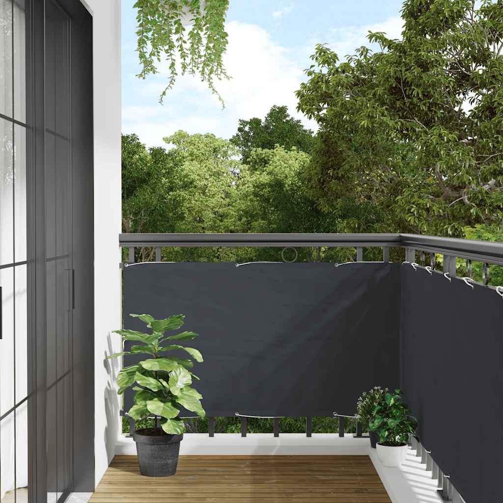 Balcony Privacy Screen Anthracite 500x75 cm PVC