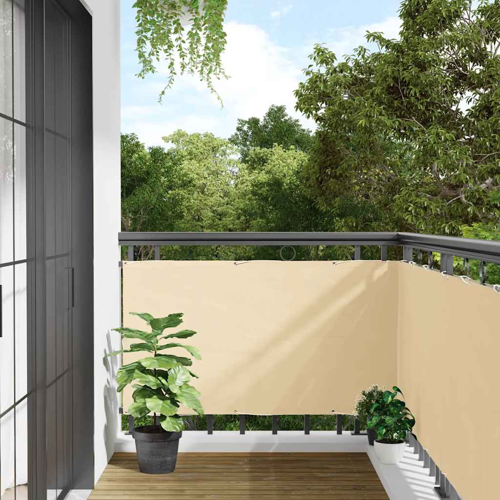 Balcony Privacy Screen Cream 600x90 cm PVC