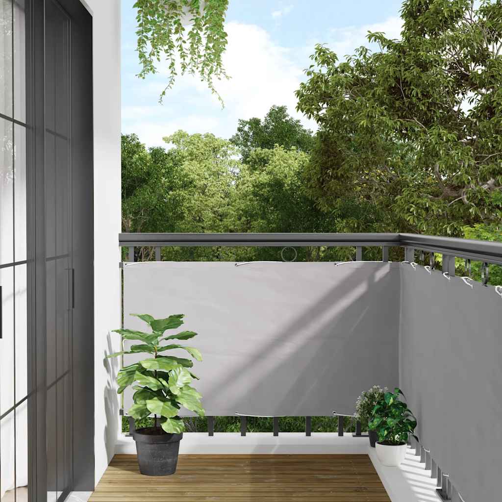 Balcony Privacy Screen Grey 500x120 cm PVC