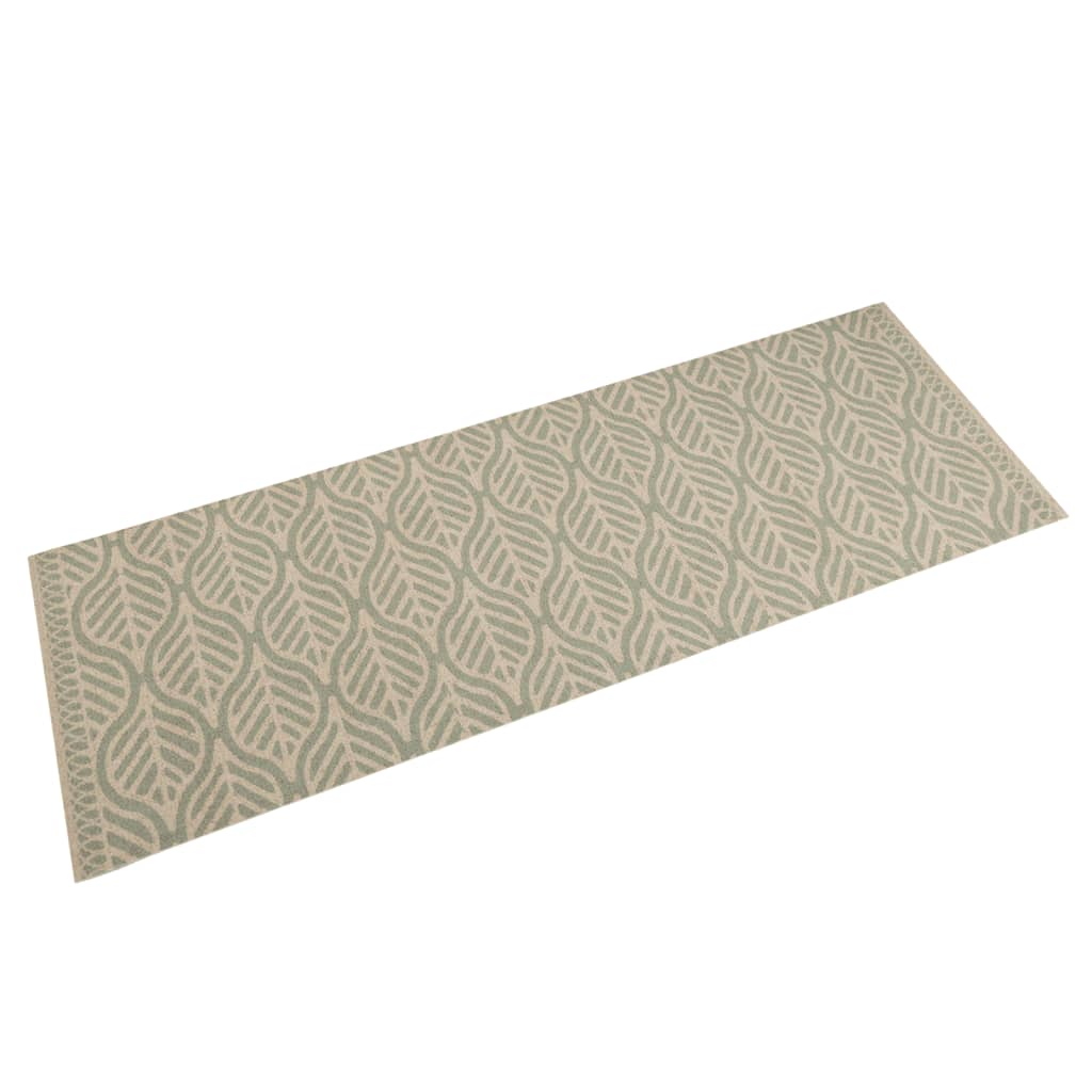 Kitchen Rug Washable Leaves 60x180 cm Velvet