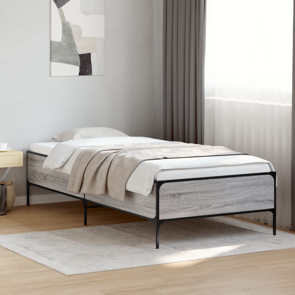 Bedframe Grey Sonoma 75x190cm Small Single