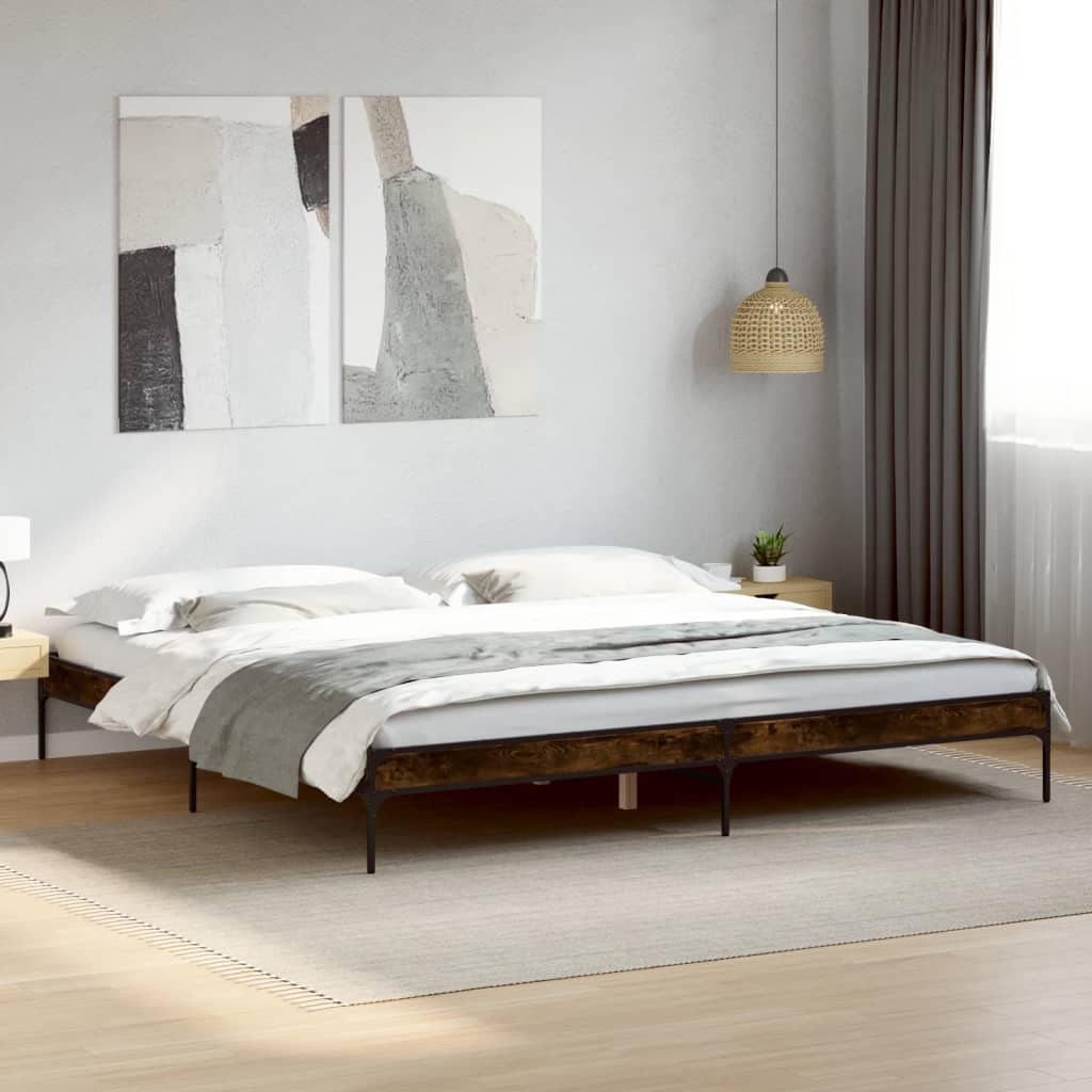 Bedframe Smoked Oak 200x200cm
