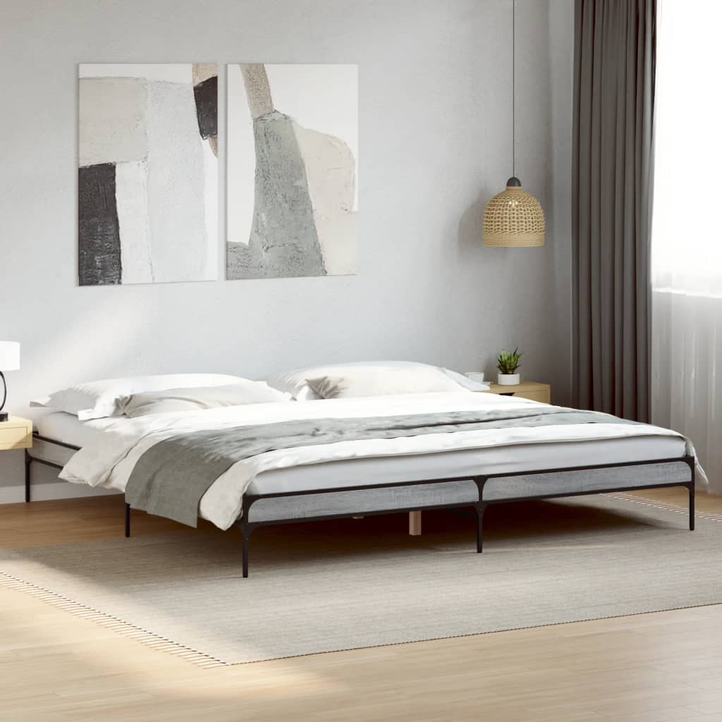 Bedframe Grey Sonoma 200x200cm
