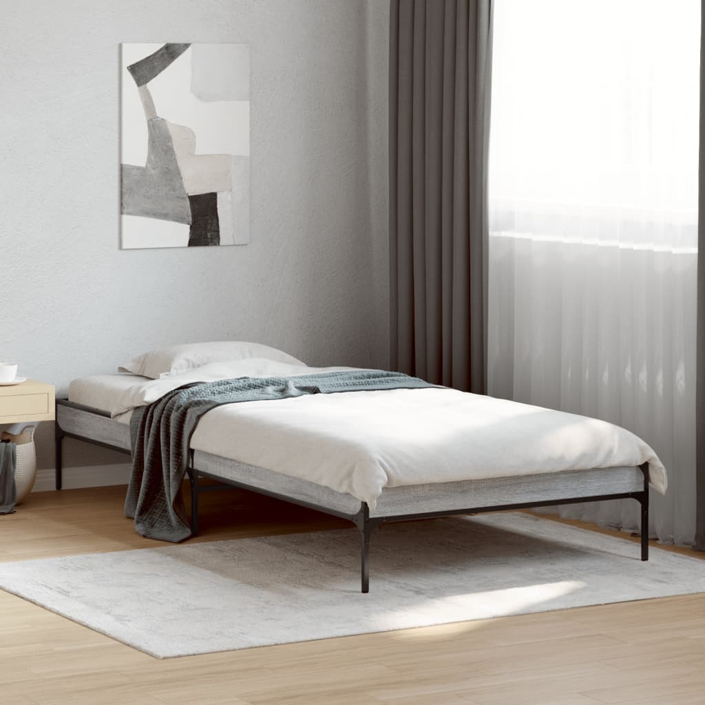 Bedframe Grey Sonoma 75x190cm Small Single