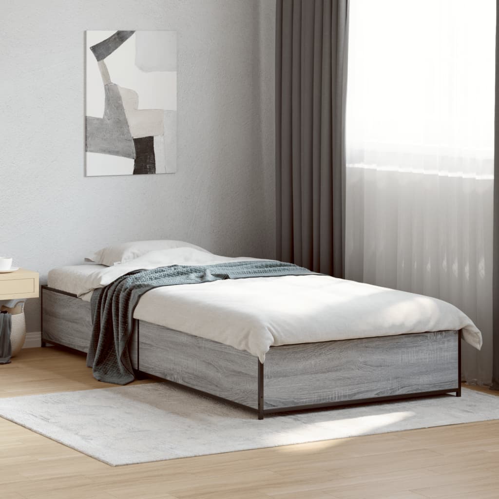 Bedframe Grey Sonoma 90x190cm Single
