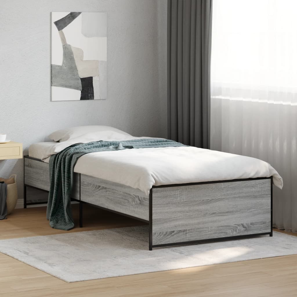 Bedframe Grey Sonoma 90x190cm Single