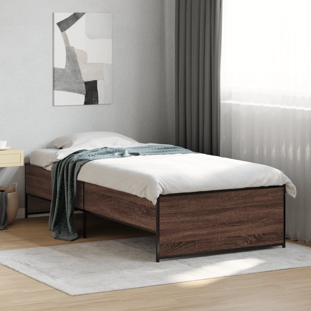 Bedframe Brown Oak 75x190cm Small Single