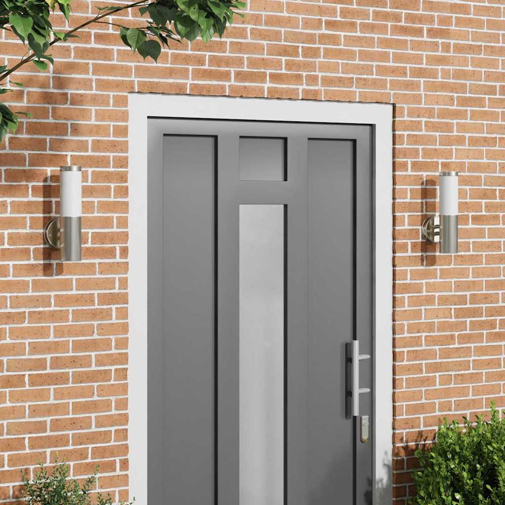 TONGLEN Outdoor Wall Light 2 pcs 15x7.5x33 cm - Silver