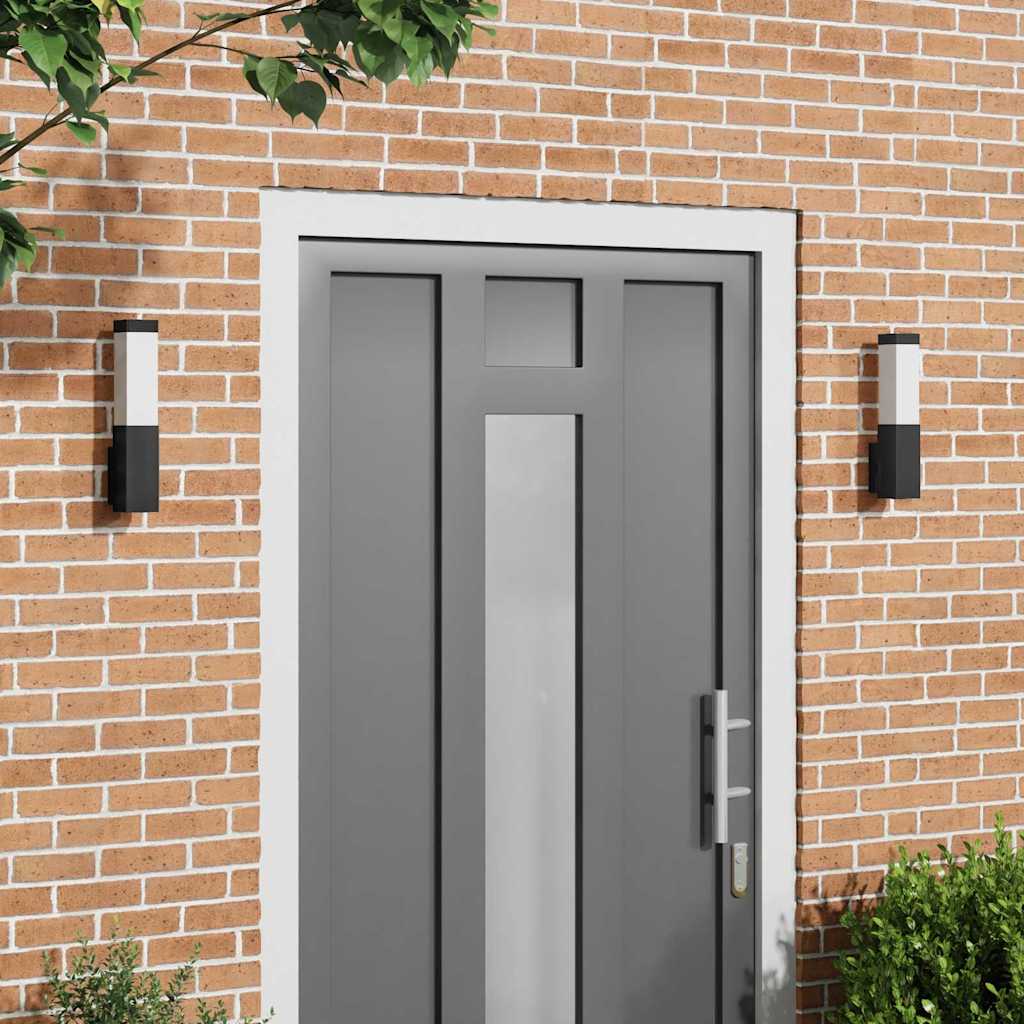 TONGLEN Outdoor Wall Light 2 pcs 10.5x6x33 cm - Black