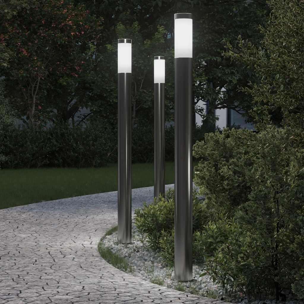 TONGLEN Bollard Lights 3pcs 110 cm Stainless IP44 Steel