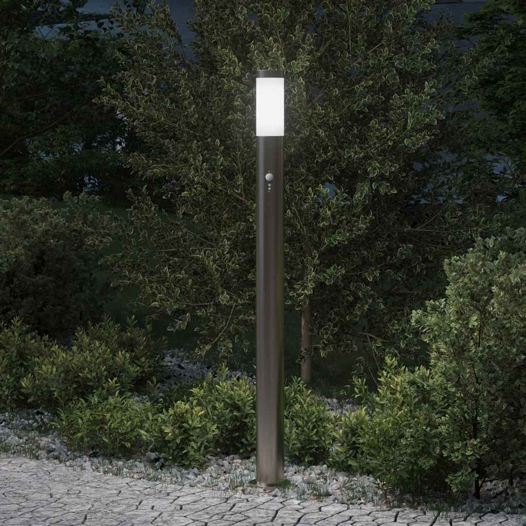 TONGLEN Bollard Light with Sensor 110 cm Stainless IP44 Steel
