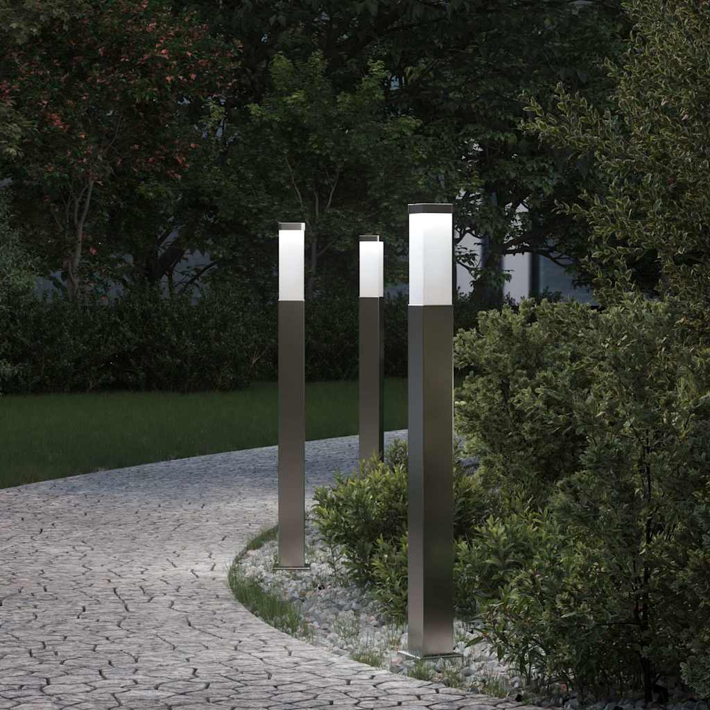 TONGLEN Bollard Lights 3 pcs 80 cm Stainless IP44 Steel