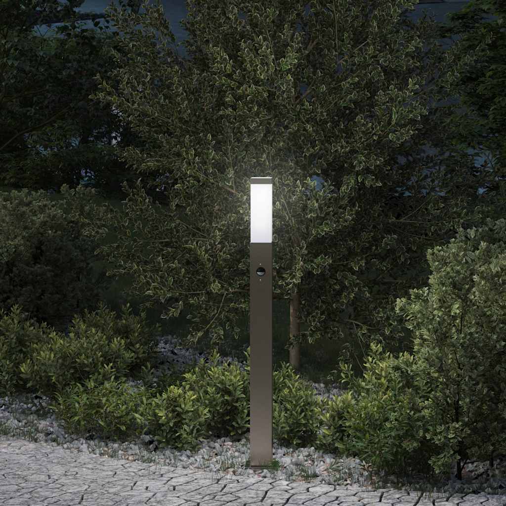 TONGLEN Bollard Light with Sensor 80 cm Stainless IP44 Steel