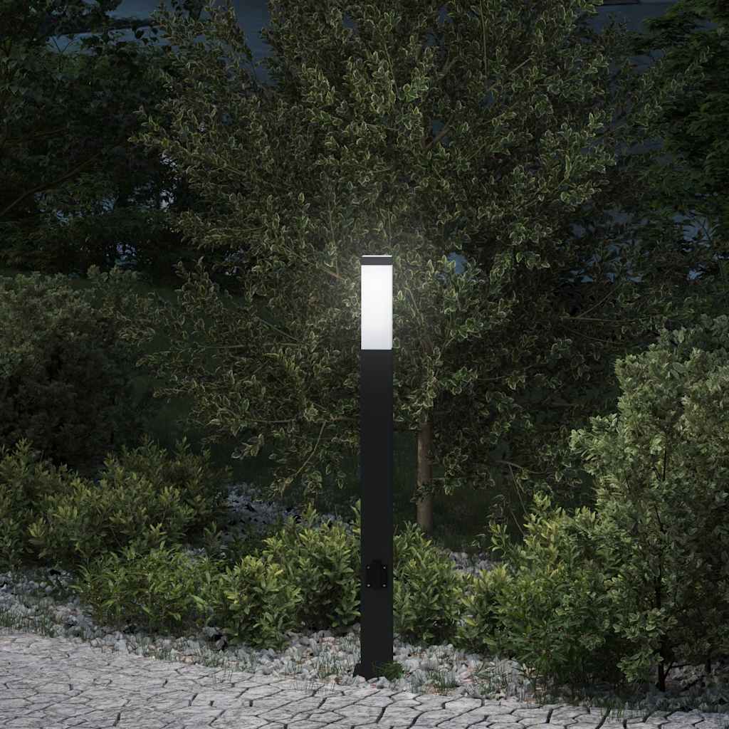 TONGLEN Bollard Light with Outlet 80 cm IP44 - Black
