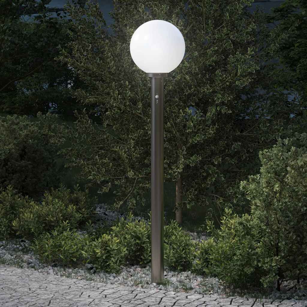 TONGLEN Bollard Light with Sensor 120 cm Stainless IP44 Steel