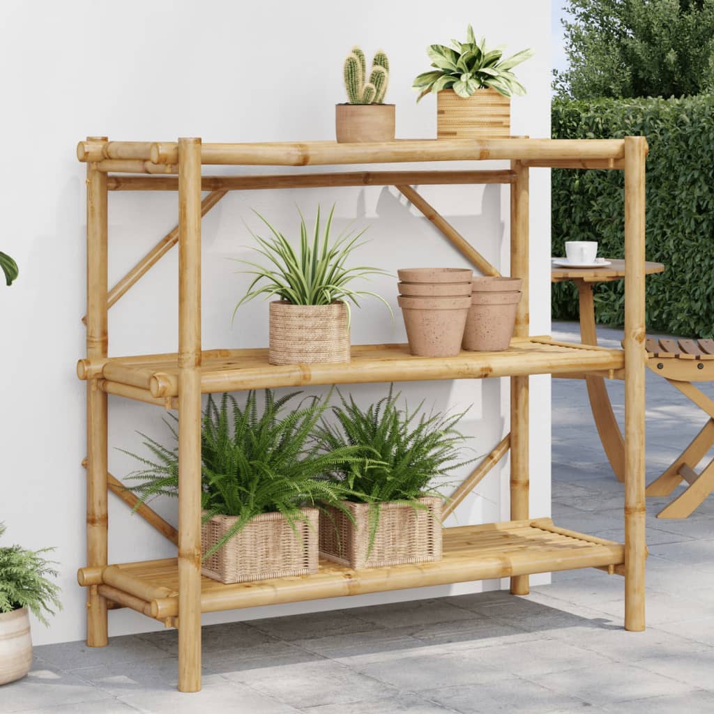 CARHAL 3-Layer Shelf 100x40x90 cm Bamboo
