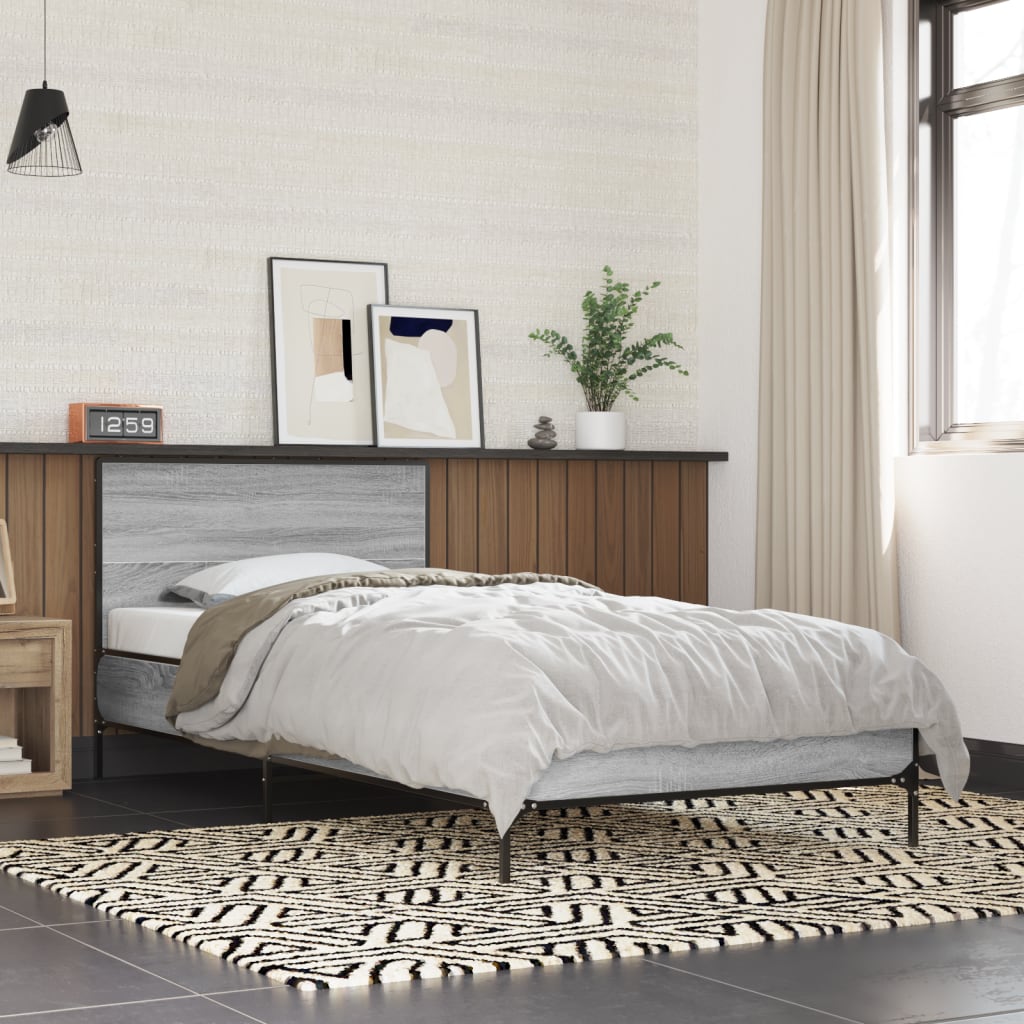 Bedframe Grey Sonoma 100x200cm
