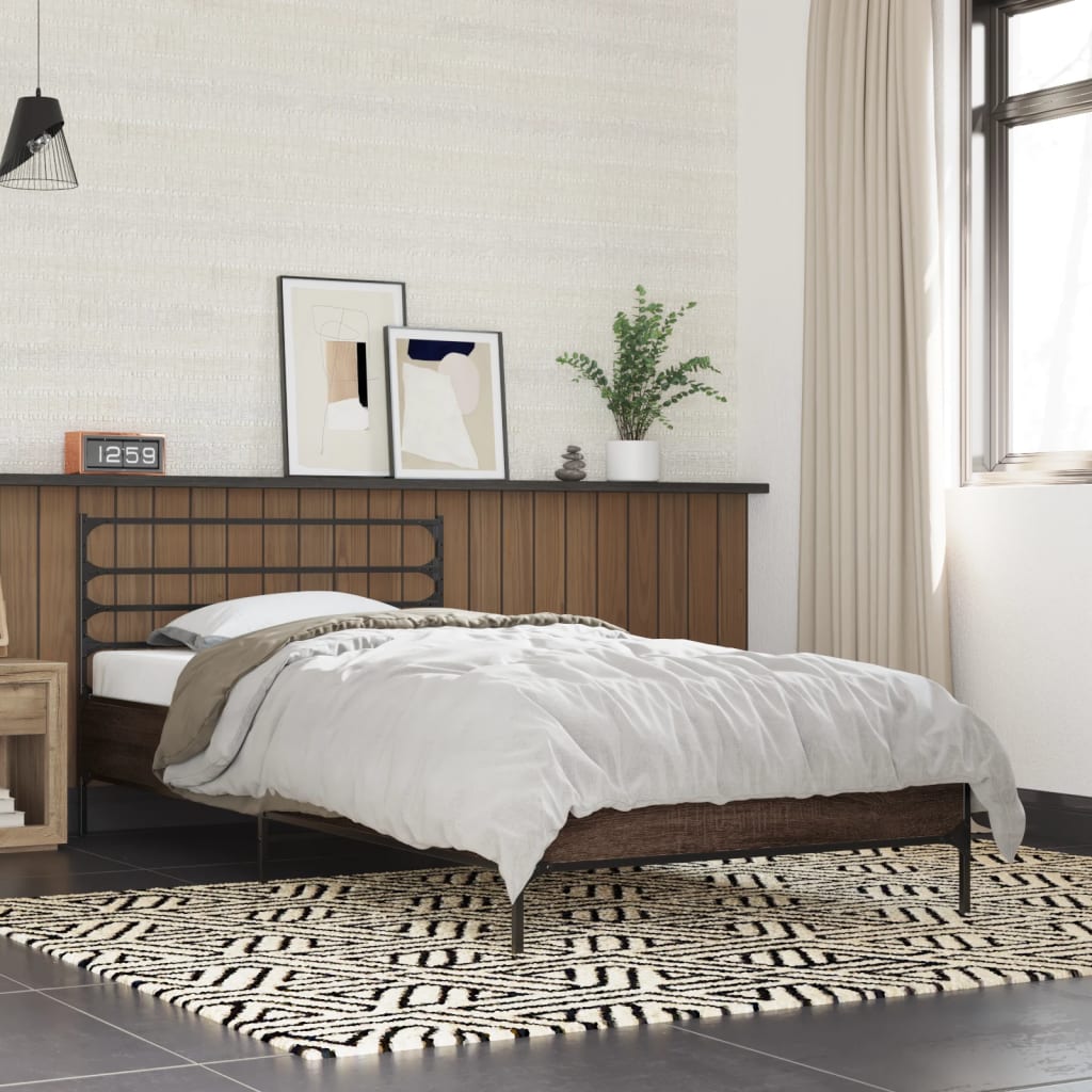 Bedframe Brown Oak 75x190cm Small Single