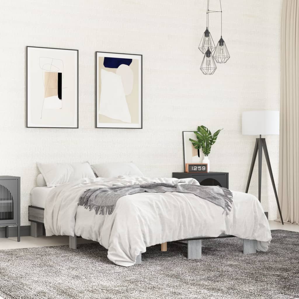 Bedframe Grey Sonoma 140x200cm