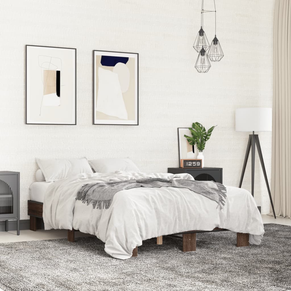 Bedframe Brown Oak 135x190cm Double