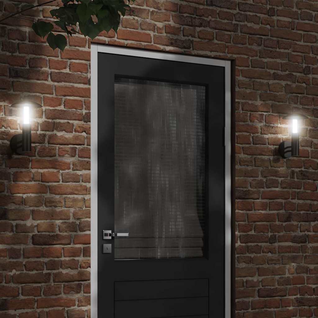 CRBURY Outdoor Wall Light Stainless Steel - Black