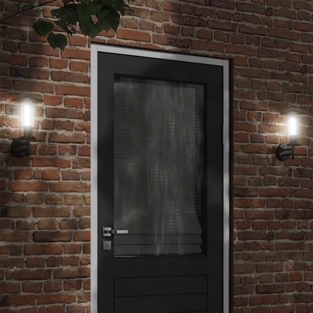 CRBURY Outdoor Wall Light Stainless Steel - Black