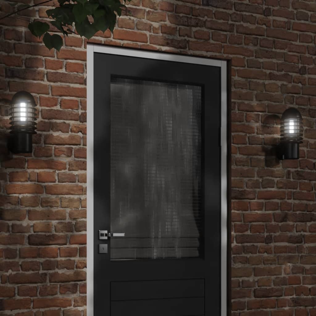 CRBURY Outdoor Wall Light Stainless Steel - Black