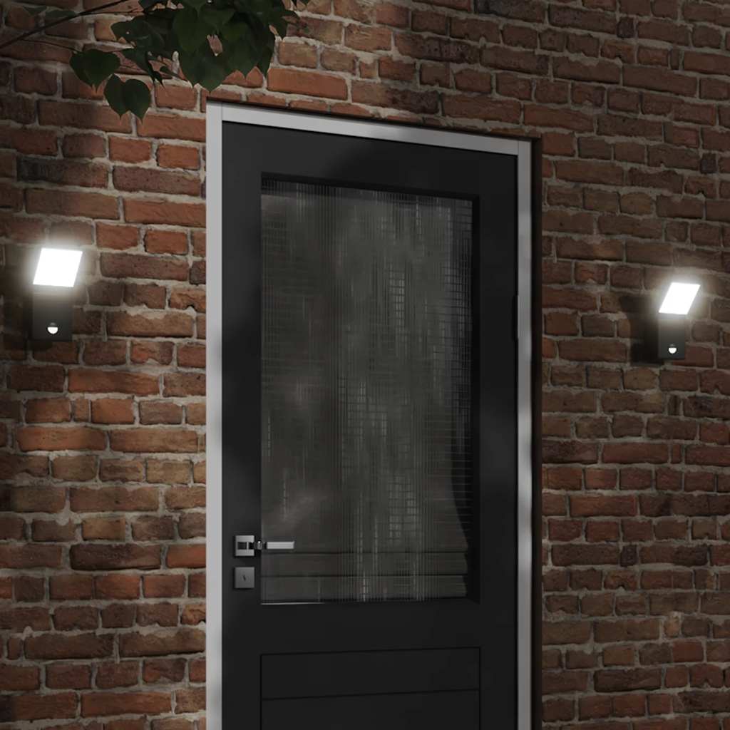 CRBURY Outdoor LED Wall Light with Sensor Die-cast Aluminium - Black