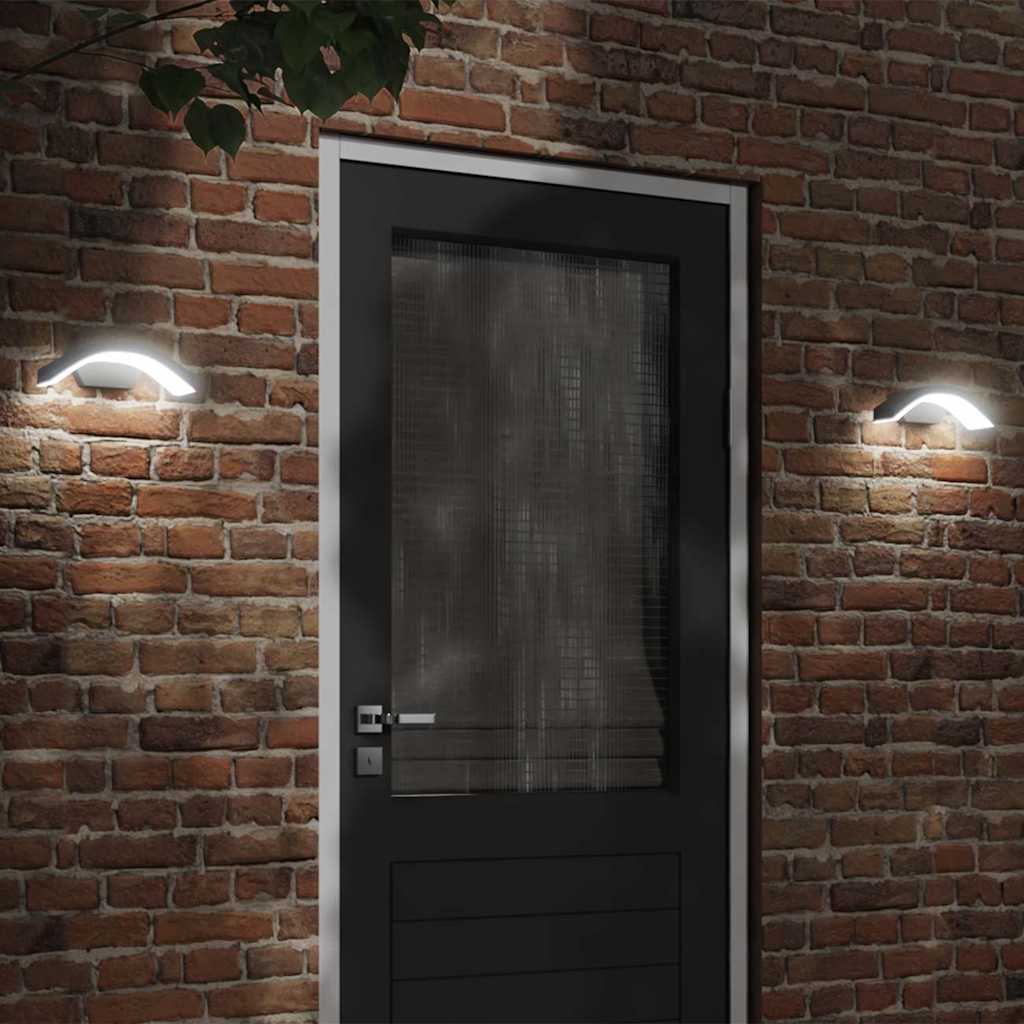 CRBURY Outdoor LED Wall Lights 2pcs Die-cast Aluminium - Black