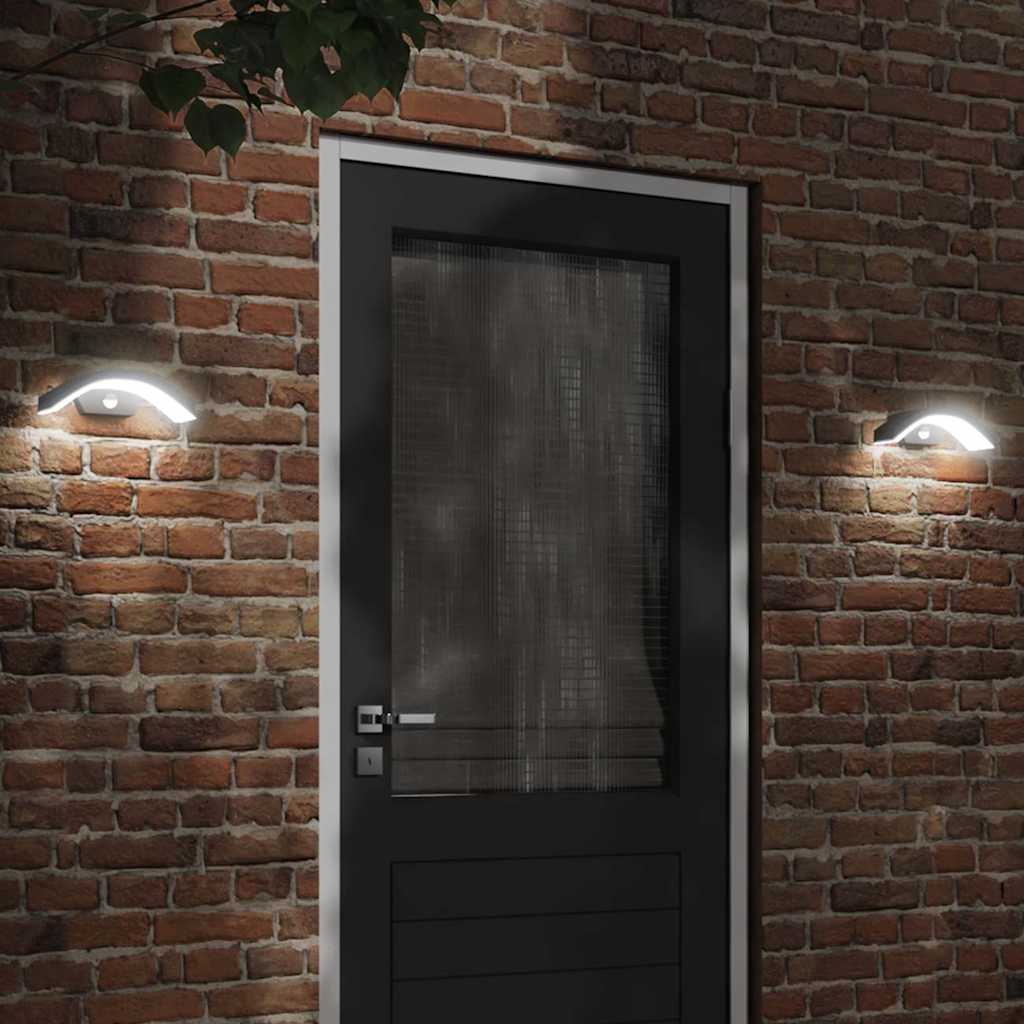 CRBURY Outdoor LED Wall Light with Sensor Die-cast Aluminium - Black