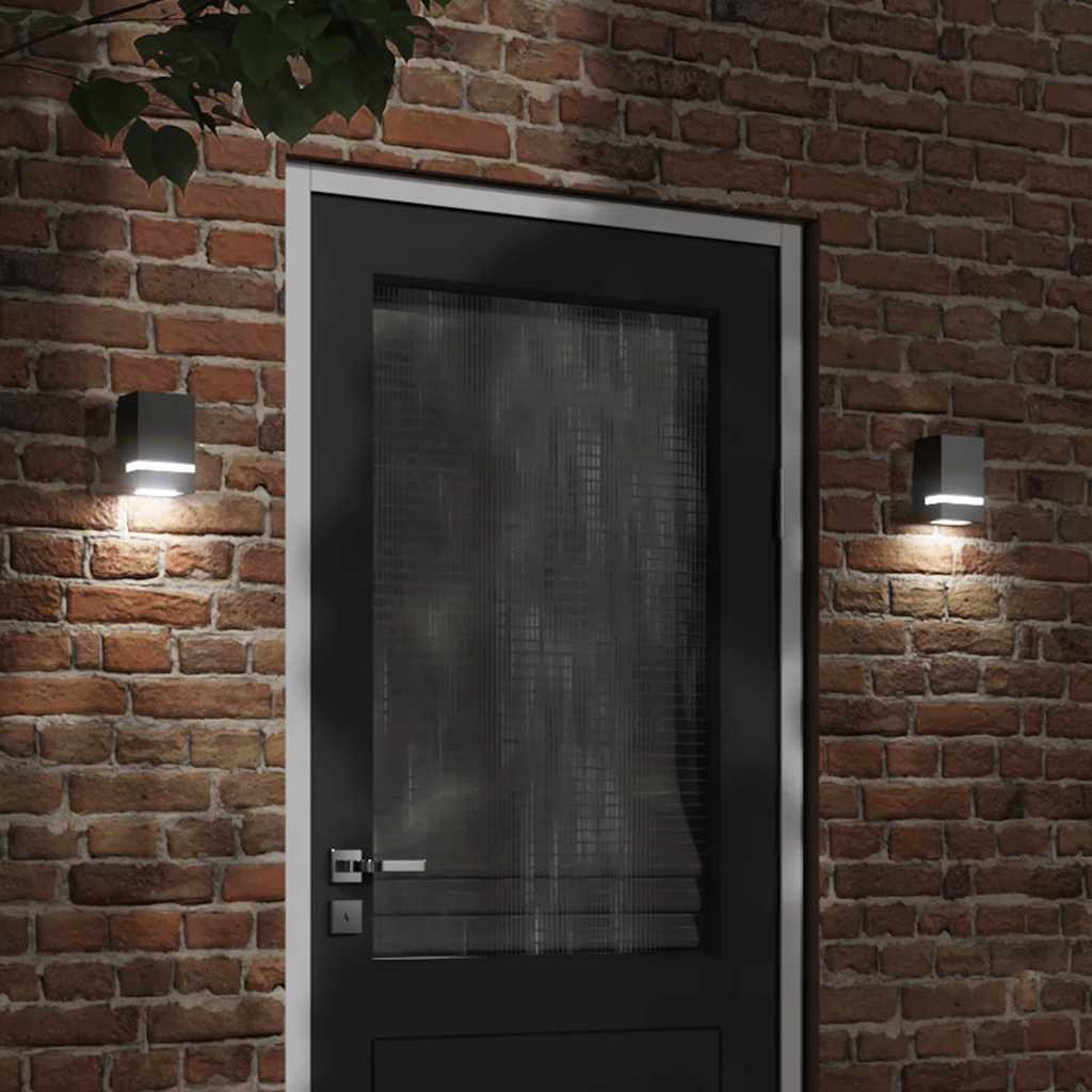 CRBURY Outdoor Wall Light Stainless Steel - Black