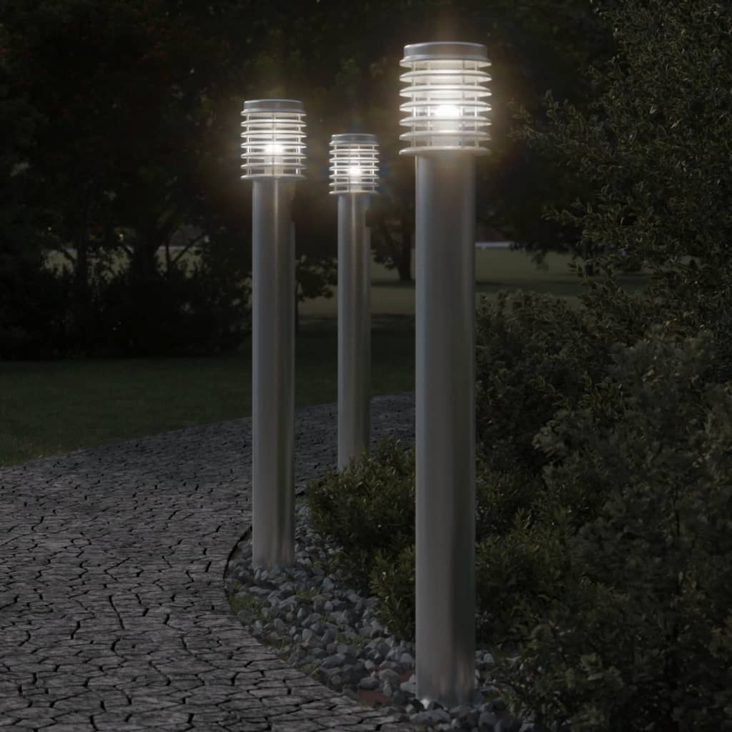 BAPARK Outdoor Floor Lamp 110cm Stainless Steel - Silver